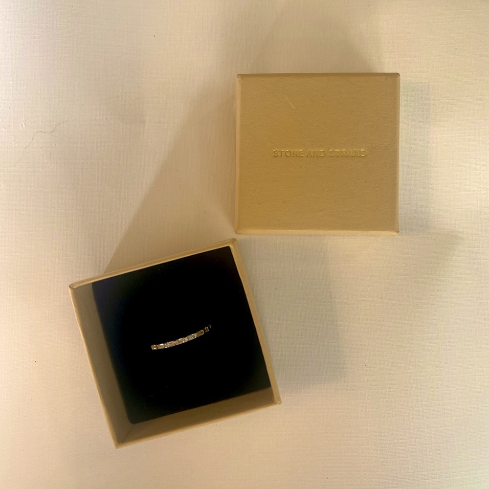 Stone & Strand 14K Gold Diamond Stacking Ring